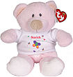 8314092 - New Baby "Beautiful Butterfly" Personalized ©Ty Inc. "Baby Bear Pink" Teddy Bear